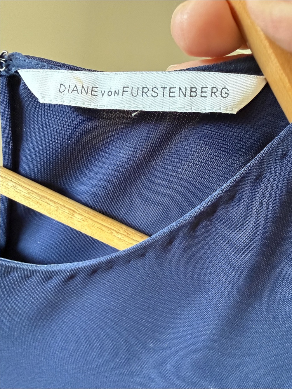 Diane Von Furstenberg Navy Sleeveless Midi Dress